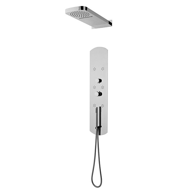 Hudson Reed - Interval Recessed Thermostatic Shower Panel - Chrome - PIN003 Profile Large Image