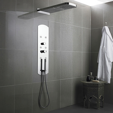 Hudson Reed - Interval Recessed Thermostatic Shower Panel - Chrome - PIN003  Profile Large Image