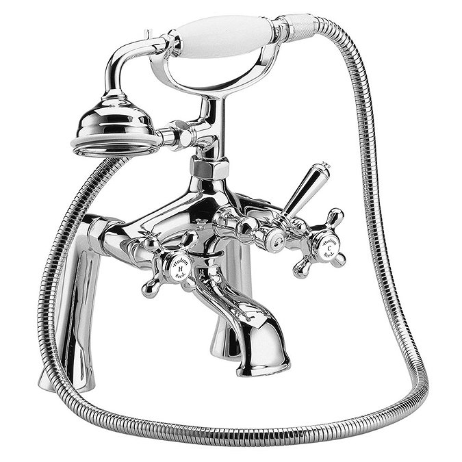 Hudson Reed Jade Bath Shower Mixer with Extended Leg Set - Chrome  Profile Large Image