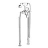 Hudson Reed Jade Bath Shower Mixer with Extended Leg Set - Chrome Large Image