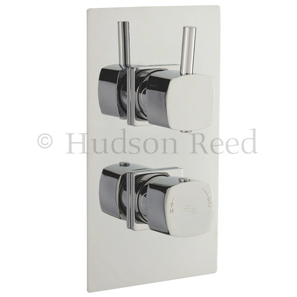 Hudson Reed Kia Concealed Twin Shower Valve with Diverter - Chrome - A3021 Large Image