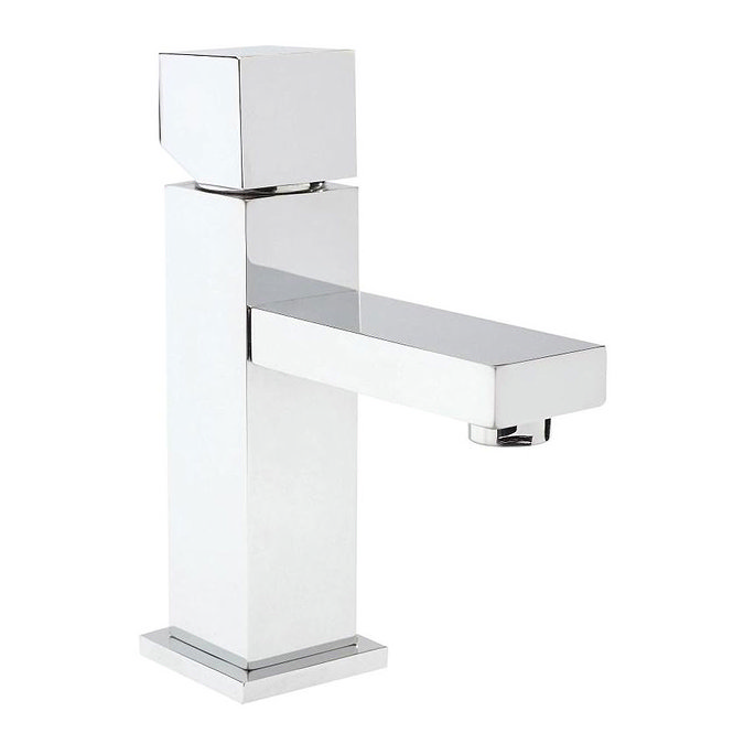 Hudson Reed Kubix Mono Basin Mixer w/ Push Button Waste - Chrome - PA355 Large Image