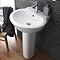 Hudson Reed - Langdon 4 Piece Bathroom Suite - CC Toilet & 1TH Basin with Pedestal Feature Large Ima