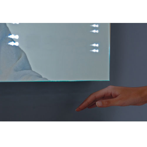 Hudson Reed Lucid LED Sensor Mirror with Shaving Socket & De-Mist Pad - LQ365 Profile Large Image