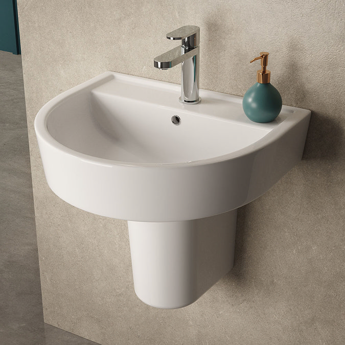 Hudson Reed Luna 1TH Wall Hung Suite (Toilet, Concealed Cistern + Basin)  Profile Large Image