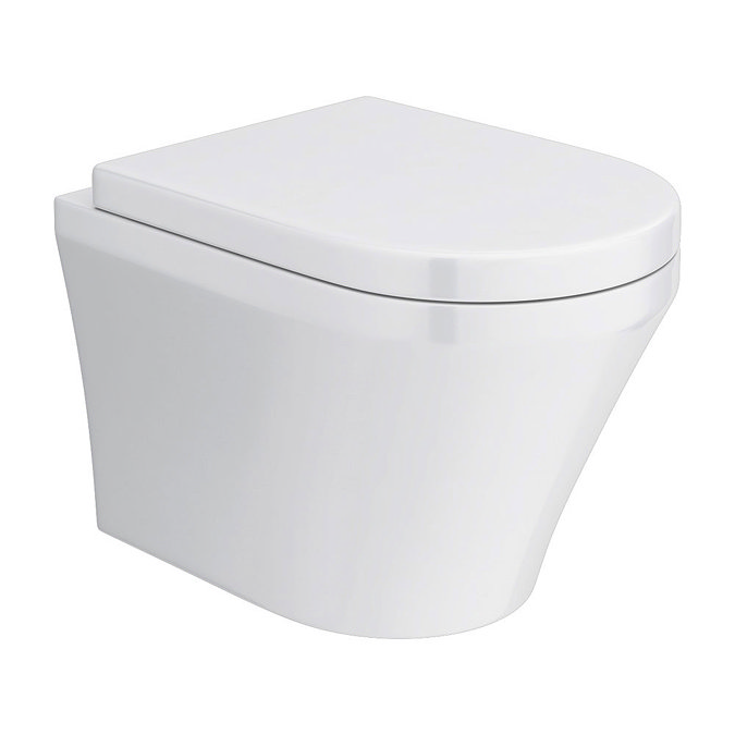 Hudson Reed Luna 1TH Wall Hung Suite (Toilet, Concealed Cistern + Basin)  In Bathroom Large Image