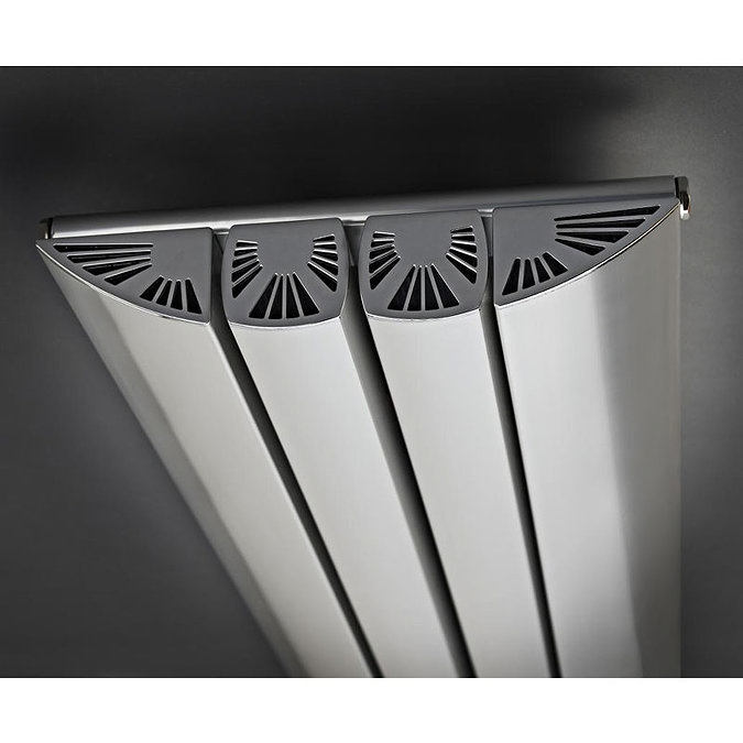 Hudson Reed Lunar Designer Radiator 1800 x 355mm - Anodised Chrome - HLU003 Profile Large Image