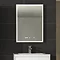 Hudson Reed Lustre LED Touch Sensor Mirror with Clock & Demister Pad - LQ088 Profile Large Image