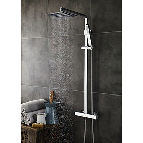 Hudson Reed Luxury Square Thermostatic Bar Valve & Shower Kit - A3531 Large Image