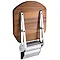 Hudson Reed Luxury Wooden Shower Seat with Aluminum Hinges - LA372 Profile Large Image