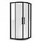 Hudson Reed Matt Black Apex Quadrant Shower Enclosure - Various Size Options  Profile Large Image