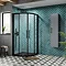 Hudson Reed Matt Black Apex Quadrant Shower Enclosure - Various Size Options Large Image