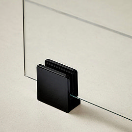 Hudson Reed Matt Black Wetroom Screen Support Foot - WRSF008 Large Image