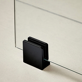 Hudson Reed Matt Black Wetroom Screen Support Foot - WRSF008 Large Image