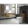 Hudson Reed Memoir 600mm 1 Drawer Wall Mounted Basin & Cabinet - Gloss Walnut - 2 Basin Options Prof