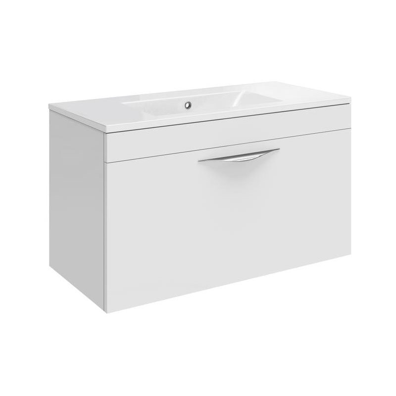 Hudson Reed Memoir 600mm 1 Drawer Wall Mounted Basin & Gloss