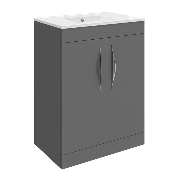 Hudson Reed Memoir 600mm 2 Door Floor Mounted Basin & Gloss