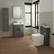 Hudson Reed Memoir 800mm 2 Drawer Floor Mounted Basin & Cabinet - Gloss Grey - 2 Basin Options Profi