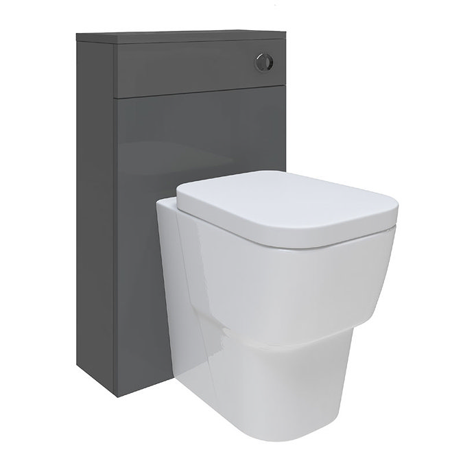 Hudson Reed Memoir BTW Toilet Unit inc Pan and Cistern - Gloss Grey Large Image