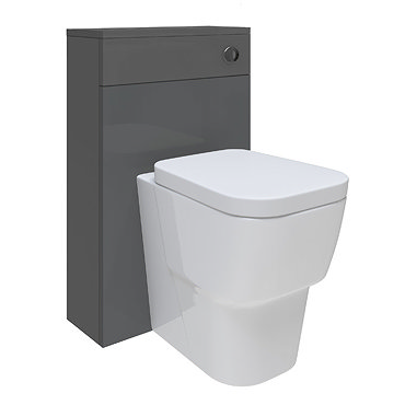Hudson Reed Memoir BTW Toilet Unit inc Pan and Cistern - Gloss Grey Profile Large Image
