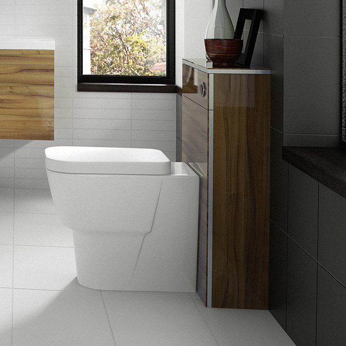 Hudson Reed Memoir BTW Toilet Unit inc Pan and Cistern - Gloss Walnut Feature Large Image