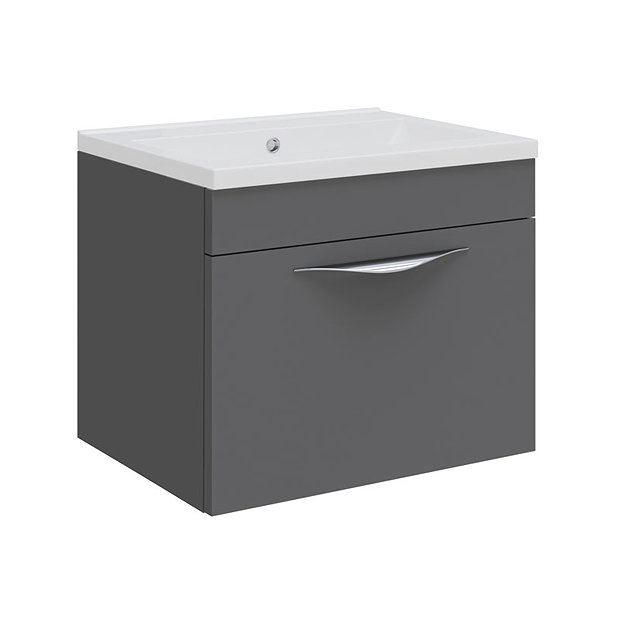 Hudson Reed Memoir Compact 500mm 1 Drawer Wall Mounted Basin &