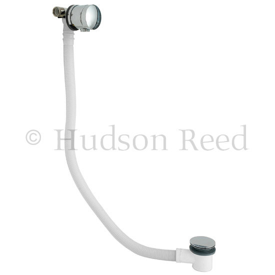 Hudson Reed Minimalist Sprung Bath Waste & Overflow - Chrome - E359 Large Image
