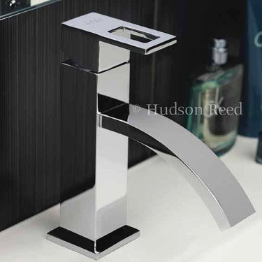 Hudson Reed Motif Mono Basin Mixer with Push Button Waste - Chrome - MOT315 Profile Large Image
