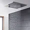 Hudson Reed - Motif Thermostatic Valve with Square Fixed Head and 4 Square Tile Body Jets Standard Large Image