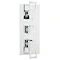 Hudson Reed - Motif Thermostatic Valve with Square Fixed Head and 4 Square Tile Body Jets Profile Large Image