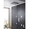 Hudson Reed - Motif Thermostatic Valve with Square Fixed Head and 4 Square Tile Body Jets Large Image