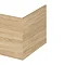 Hudson Reed Natural Oak 700 Square Shower Bath End Panel - OFF379 Large Image