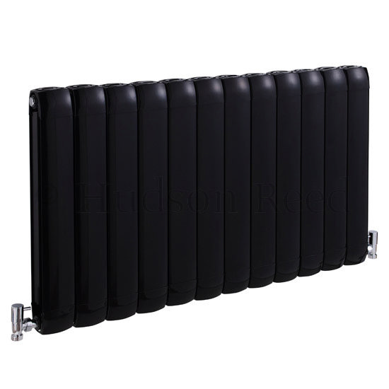 Hudson Reed Nirvana Designer Radiator 600 x 1015mm - High Gloss Black - HLB06 Large Image