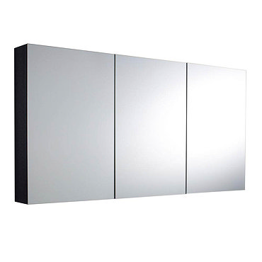 Hudson Reed Quartet Mirror Cabinet - Black Wood - LQ006 Profile Large Image