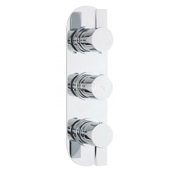 Hudson Reed - Rapid Triple Concealed Thermostatic Shower Valve - Round Plate - RAP3411 Large Image