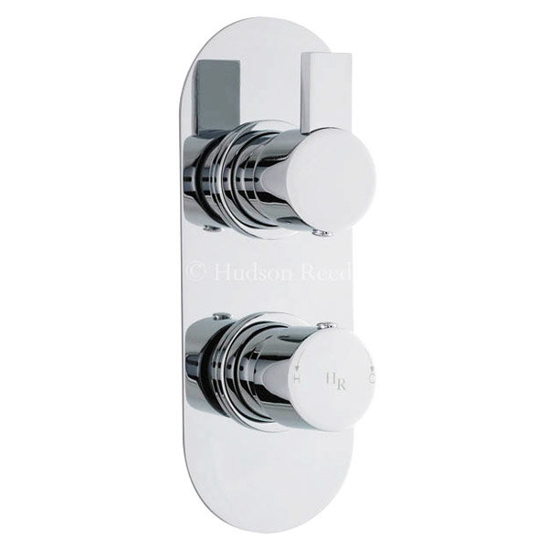 Hudson Reed - Rapid Twin Concealed Thermostatic Shower Valve - Round Plate - RAP3410 Large Image
