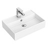 Hudson Reed Rectangular 495 x 350mm Wall Mounted / Countertop Basin Gloss White