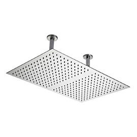 Hudson Reed - Rectangular Dual Ceiling Mounted Shower Head 600 x 400mm- Stainless Steel - HEAD66 Med