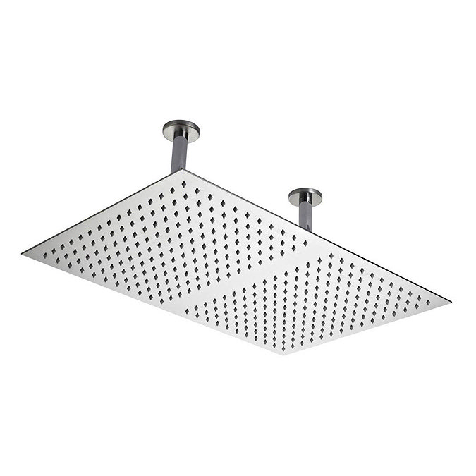 Hudson Reed - Rectangular Dual Ceiling Mounted Shower Head 600 x 400mm- Stainless Steel - HEAD66 Lar