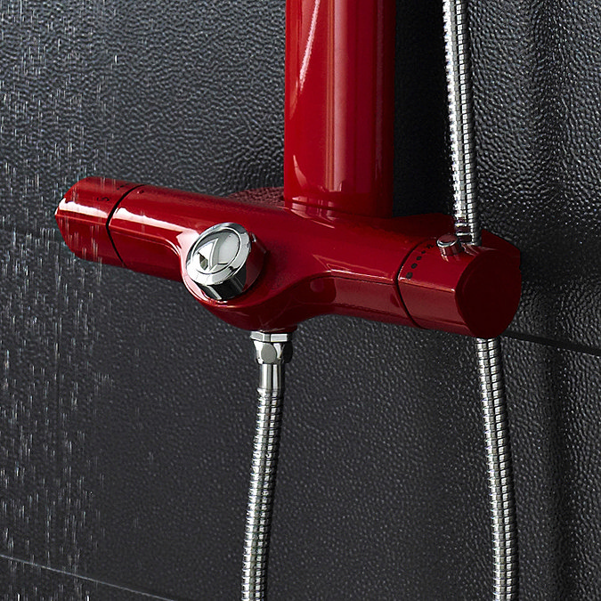 Hudson Reed - Red Domino Thermostatic Bar Valve and Shower Kit - A3704 Standard Large Image