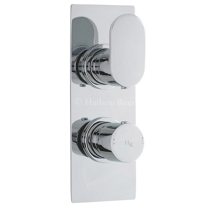 Hudson Reed Reign Twin Concealed Thermostatic Shower Valve - Square Plate - REI3210 Large Image