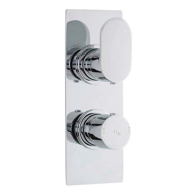 Hudson Reed Reign Twin Concealed Thermostatic Shower Valve w/ Diverter - Square Plate - REI3207 Larg