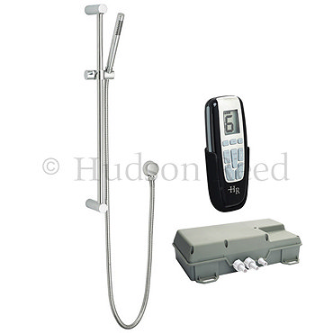 Hudson Reed Remote Digital Shower with Minimalist Slider Rail Kit Profile Large Image