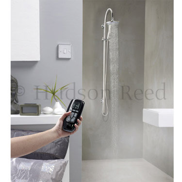Hudson Reed Remote Digital Shower with Round Sheer Fixed Shower Head Feature Large Image