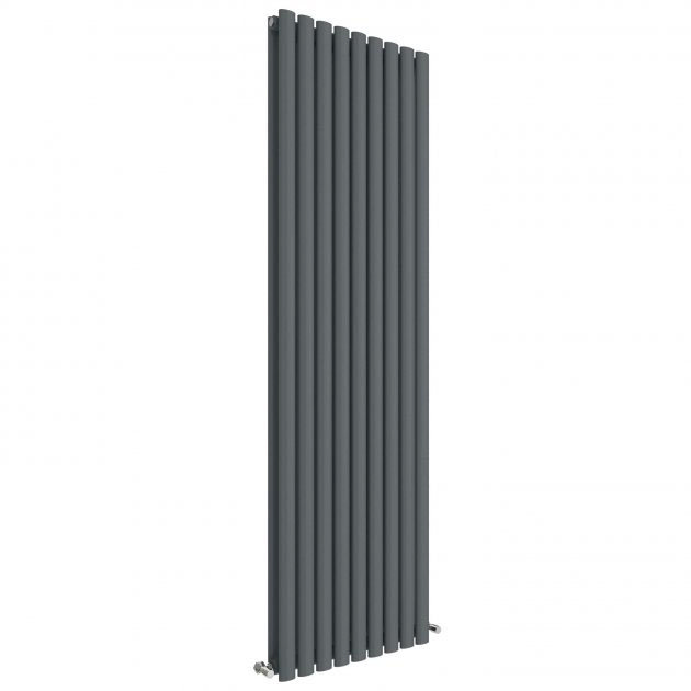 Hudson Reed Revive 1800 x 528mm Vertical Double Panel Radiator - Anthracite - HLA81 Large Image