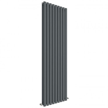 Hudson Reed Revive 1800 x 528mm Vertical Double Panel Radiator - Anthracite - HLA81  Profile Large I