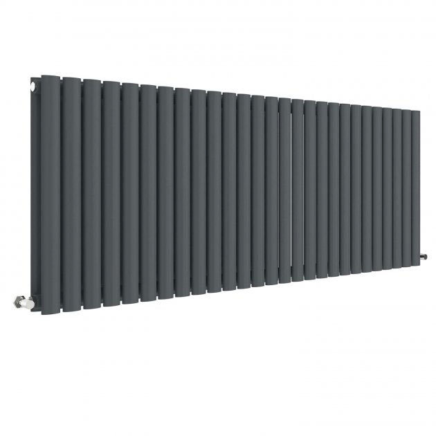 Hudson Reed Revive 600 x 1572mm Horizontal Double Panel Radiator - Anthracite - HLA42D Large Image