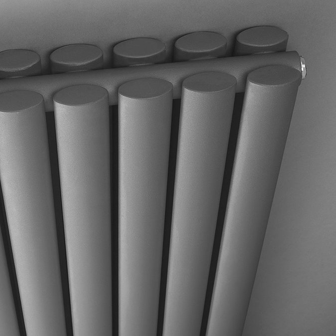 Hudson Reed Revive 600 x 586mm Horizontal Double Panel Radiator - Anthracite - HLA38D Profile Large
