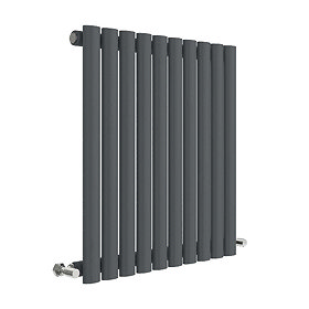 Hudson Reed Revive 600 x 586mm Horizontal Single Panel Radiator - Anthracite - HLA38 Large Image