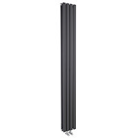 Hudson Reed - Revive Anthracite Designer Radiator - W236 x H1800mm - HRE009 Large Image